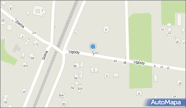 Częstochowa, Ugody, 3, mapa Częstochowy