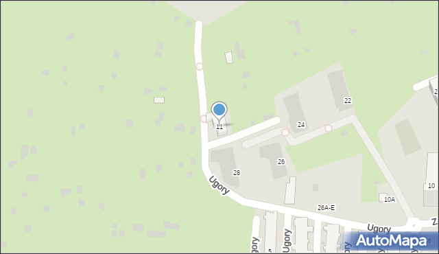 Gdańsk, Ugory, 11, mapa Gdańska