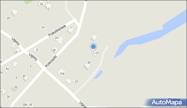 Gniezno, Ugory, 10f, mapa Gniezna