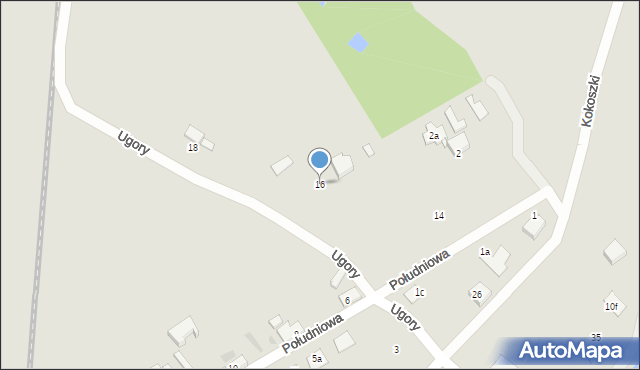 Gniezno, Ugory, 16, mapa Gniezna