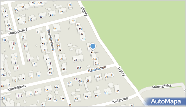 Toruń, Ugory, 25a, mapa Torunia