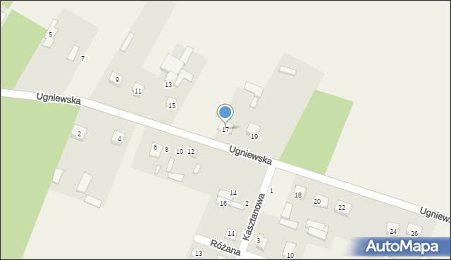 Ugniewo, Ugniewska, 17, mapa Ugniewo