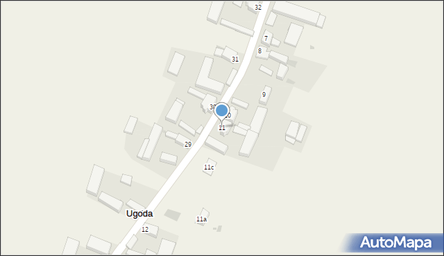 Ugoda, Ugoda, 11, mapa Ugoda