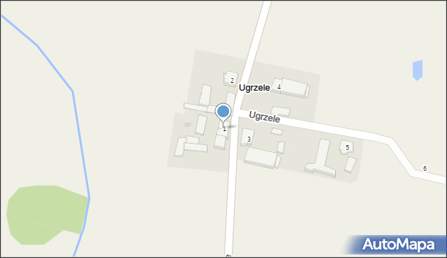 Ugrzele, Ugrzele, 1, mapa Ugrzele