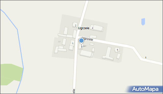 Ugrzele, Ugrzele, 3, mapa Ugrzele