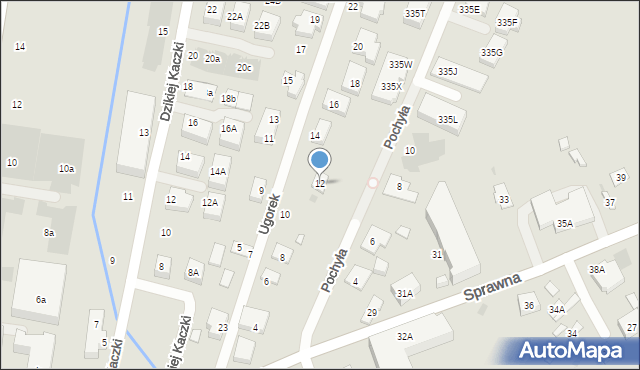 Warszawa, Ugorek, 12, mapa Warszawy
