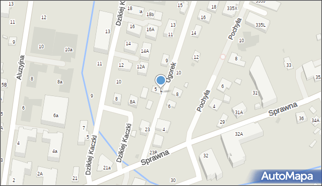 Warszawa, Ugorek, 7, mapa Warszawy