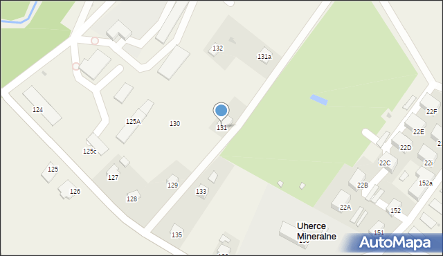 Uherce Mineralne, Uherce Mineralne, 131, mapa Uherce Mineralne