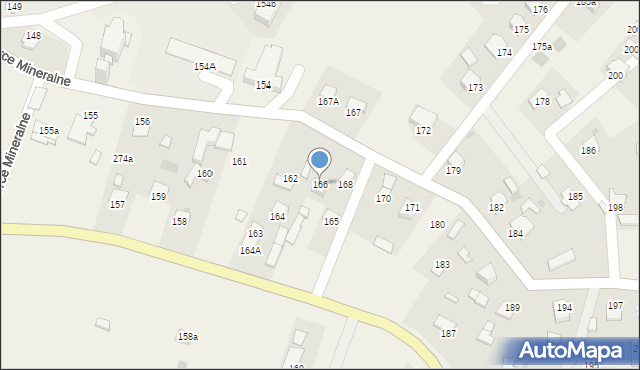 Uherce Mineralne, Uherce Mineralne, 166, mapa Uherce Mineralne