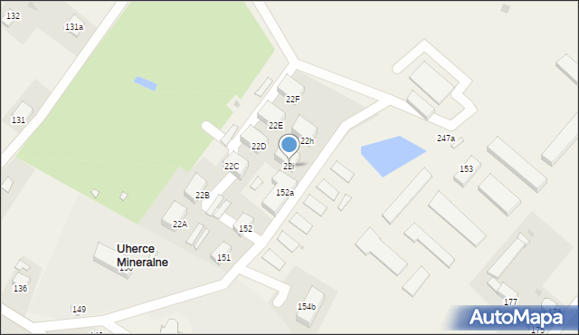 Uherce Mineralne, Uherce Mineralne, 22i, mapa Uherce Mineralne
