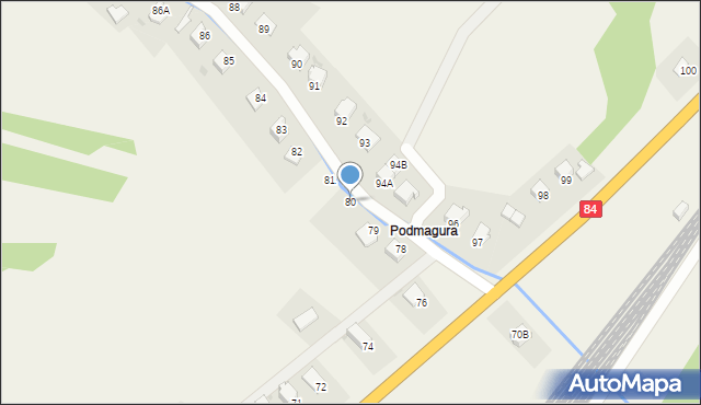 Uherce Mineralne, Uherce Mineralne, 80, mapa Uherce Mineralne