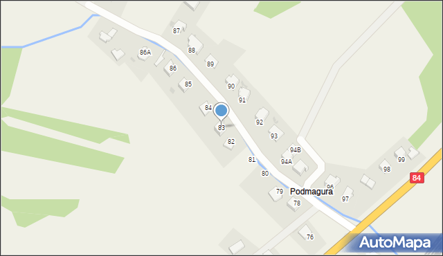 Uherce Mineralne, Uherce Mineralne, 83, mapa Uherce Mineralne