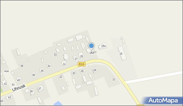 Uhrusk, Uhrusk, 26A, mapa Uhrusk