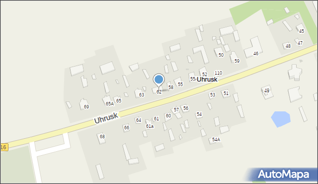 Uhrusk, Uhrusk, 62, mapa Uhrusk