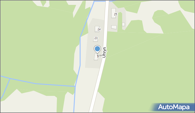 Uhryń, Uhryń, 3, mapa Uhryń