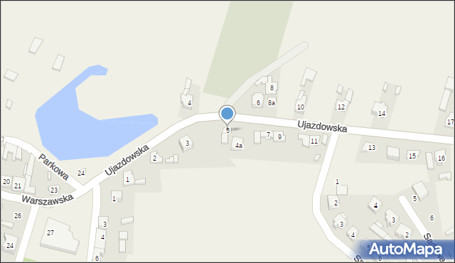 Będków, Ujazdowska, 5, mapa Będków