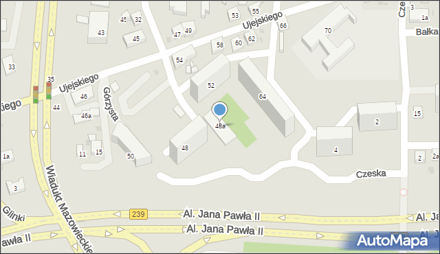 Bydgoszcz, Ujejskiego Kornela, 48a, mapa Bydgoszczy