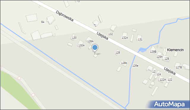 Dąbrowa Górnicza, Ujejska, 128d, mapa Dąbrowa Górnicza