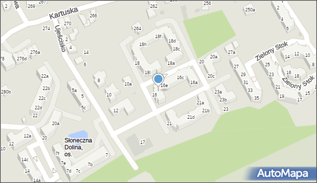 Gdańsk, Ujeścisko, 16f, mapa Gdańska