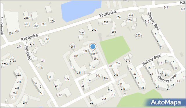 Gdańsk, Ujeścisko, 18d, mapa Gdańska