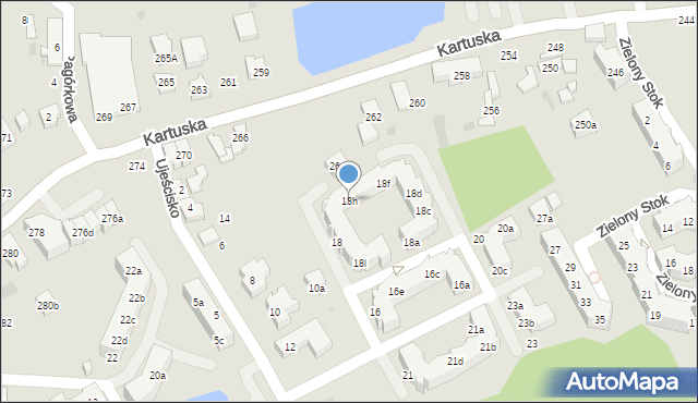 Gdańsk, Ujeścisko, 18h, mapa Gdańska