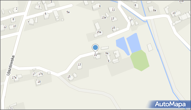 Jaryszów, Ujazdowska, 11, mapa Jaryszów