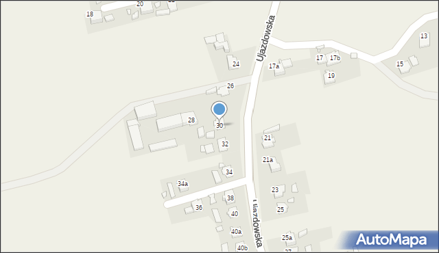 Jaryszów, Ujazdowska, 30, mapa Jaryszów