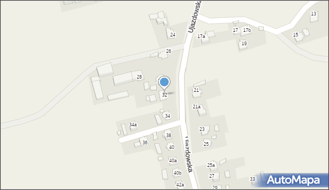 Jaryszów, Ujazdowska, 32, mapa Jaryszów