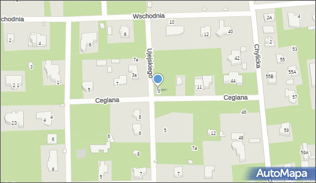 Konstancin-Jeziorna, Ujejskiego Kornela, 3, mapa Konstancin-Jeziorna