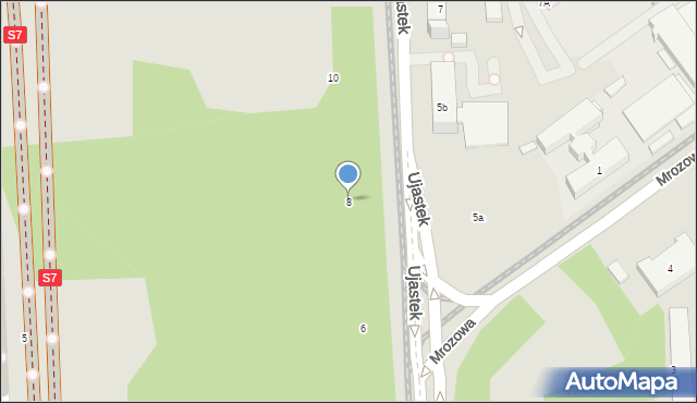 Kraków, Ujastek, 8, mapa Krakowa