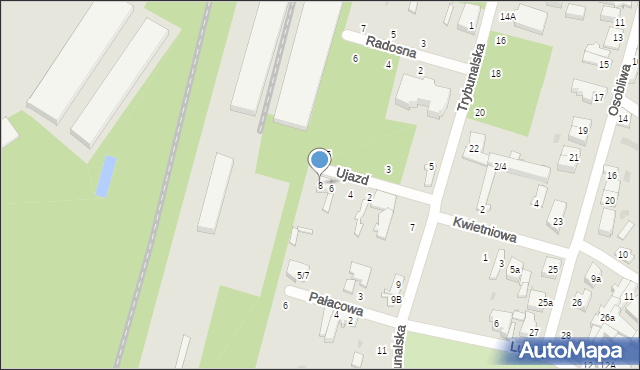 Łódź, Ujazd, 8, mapa Łodzi