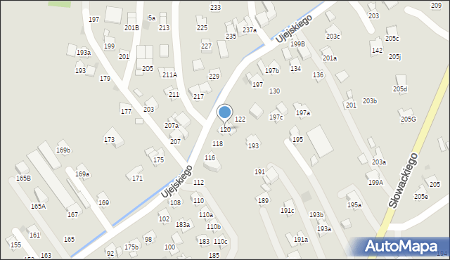 Myślenice, Ujejskiego Kornela, 120, mapa Myślenice