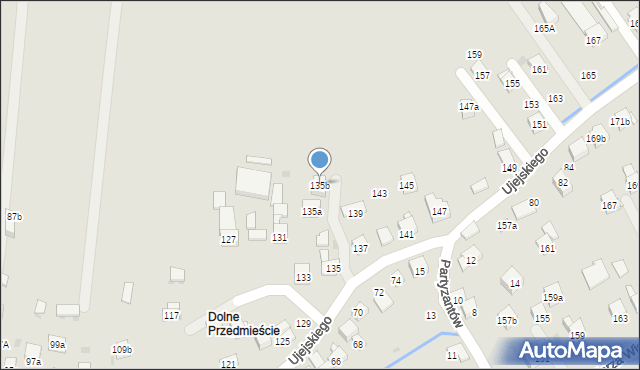 Myślenice, Ujejskiego Kornela, 135b, mapa Myślenice