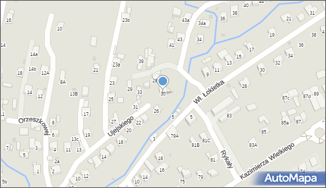 Myślenice, Ujejskiego Kornela, 30, mapa Myślenice