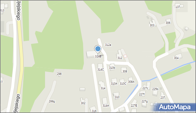 Myślenice, Ujejskiego Kornela, 314B, mapa Myślenice