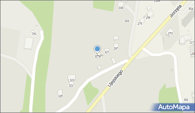 Myślenice, Ujejskiego Kornela, 327a, mapa Myślenice