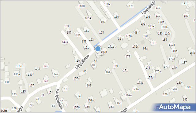 Myślenice, Ujejskiego Kornela, 86, mapa Myślenice