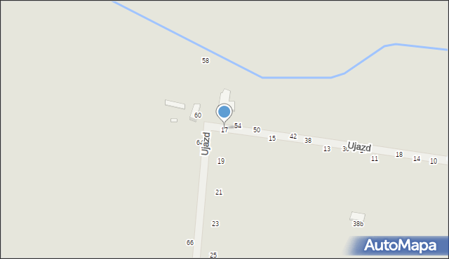 Piotrków Trybunalski, Ujazd, 17, mapa Piotrków Trybunalski