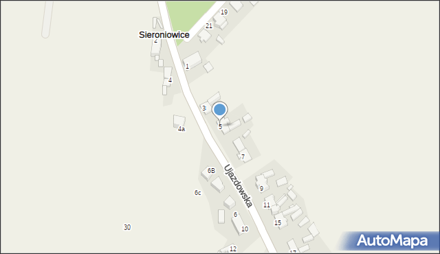 Sieroniowice, Ujazdowska, 5, mapa Sieroniowice