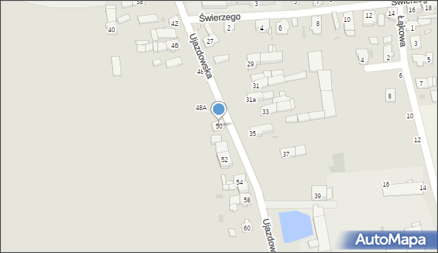 Strzelce Opolskie, Ujazdowska, 50, mapa Strzelce Opolskie