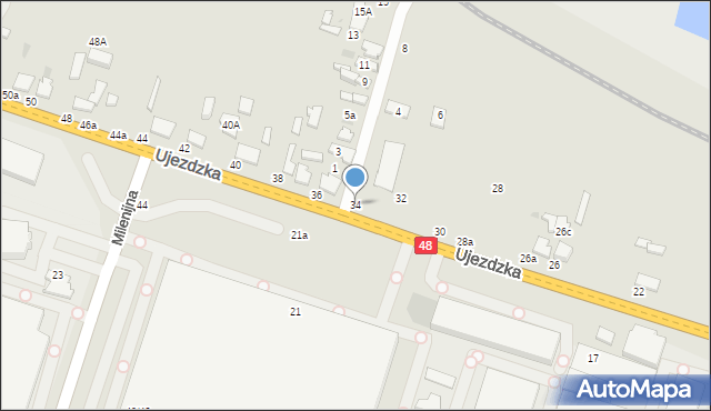 Tomaszów Mazowiecki, Ujezdzka, 34, mapa Tomaszów Mazowiecki