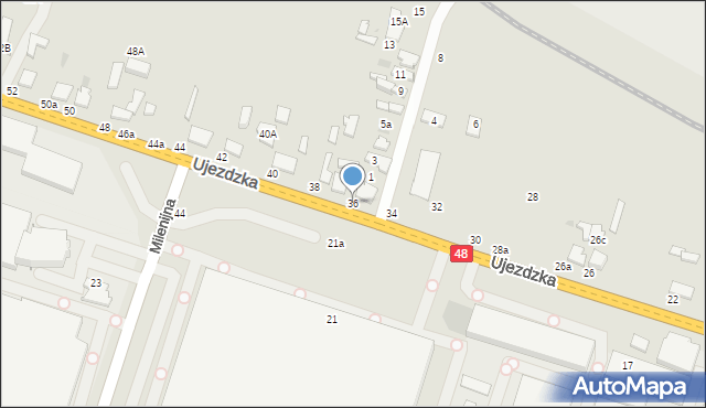 Tomaszów Mazowiecki, Ujezdzka, 36, mapa Tomaszów Mazowiecki