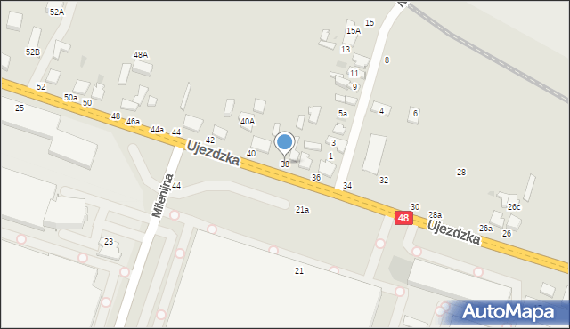 Tomaszów Mazowiecki, Ujezdzka, 38, mapa Tomaszów Mazowiecki