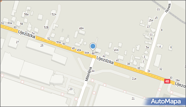 Tomaszów Mazowiecki, Ujezdzka, 44, mapa Tomaszów Mazowiecki