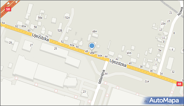 Tomaszów Mazowiecki, Ujezdzka, 46a, mapa Tomaszów Mazowiecki