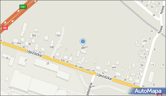 Tomaszów Mazowiecki, Ujezdzka, 48A, mapa Tomaszów Mazowiecki