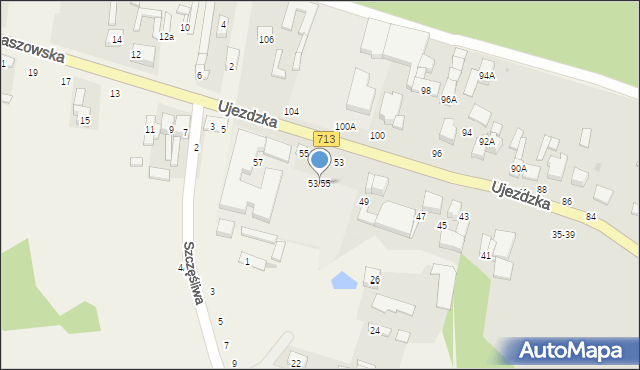 Tomaszów Mazowiecki, Ujezdzka, 53/55, mapa Tomaszów Mazowiecki