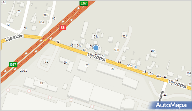 Tomaszów Mazowiecki, Ujezdzka, 56, mapa Tomaszów Mazowiecki