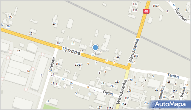 Tomaszów Mazowiecki, Ujezdzka, 8, mapa Tomaszów Mazowiecki