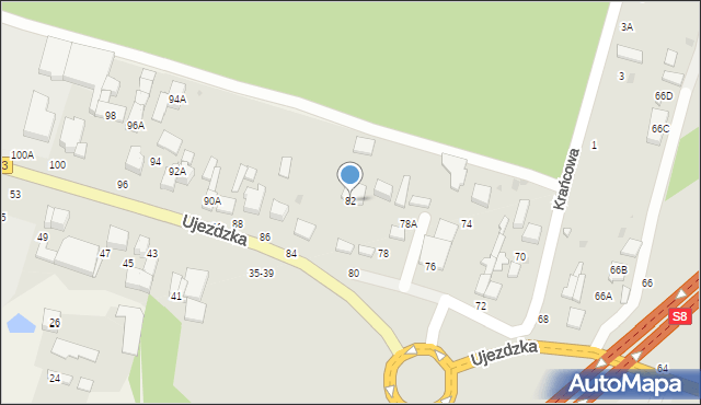 Tomaszów Mazowiecki, Ujezdzka, 82, mapa Tomaszów Mazowiecki
